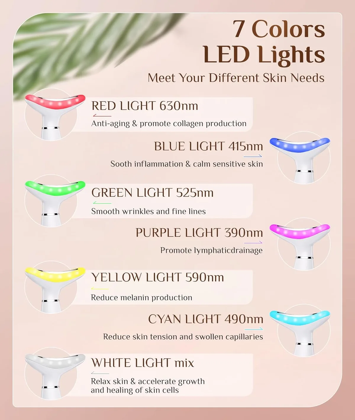 Dopsikn massager seven LED light colors